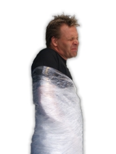 Paul Isaak Performing his original Saran Wrap Escape